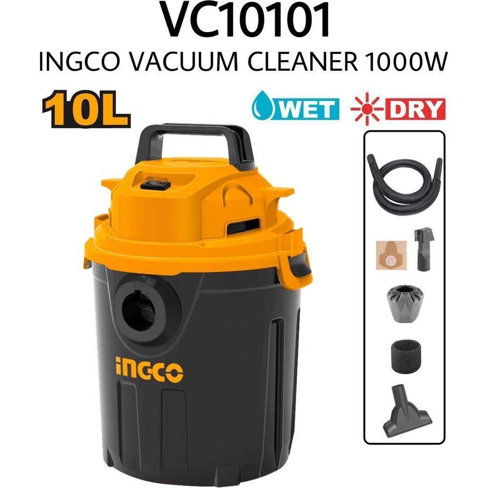 Ingco VC10101 Wet & Dry Vacuum Cleaner 1000W 10 Liters - KHM Megatools Corp. Ingco VC10101 Wet & Dry Vacuum Cleaner 1000W 10 Liters - KHM Megatools Corp.